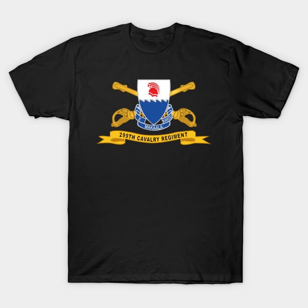 299th Cavalry Regiment w Br - Ribbon X 300 T-Shirt by twix123844